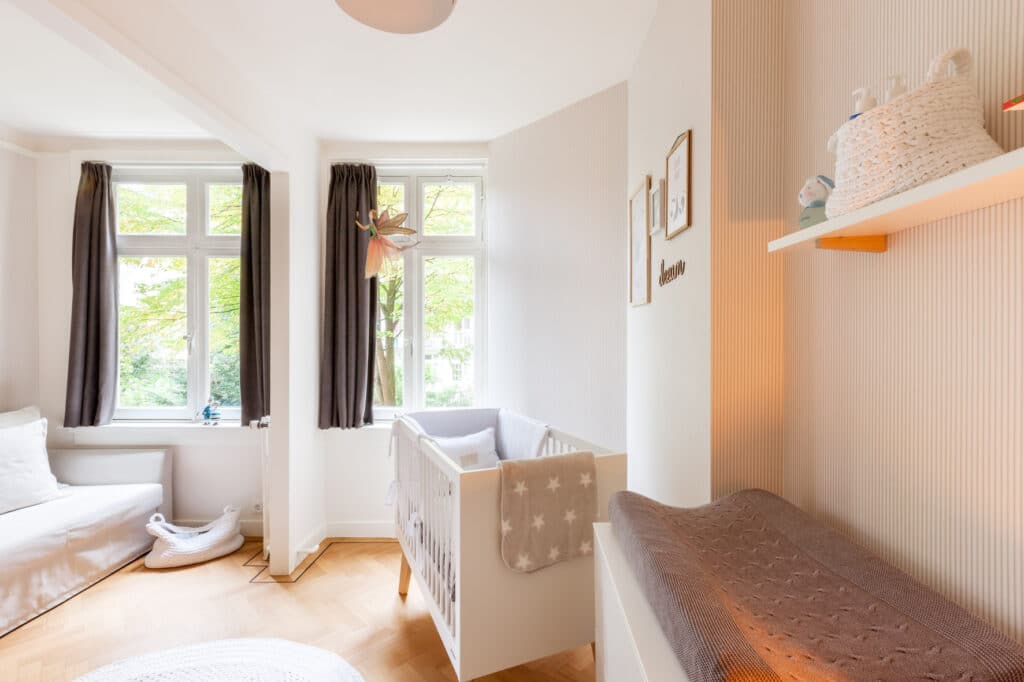 Babykamer interieur in Amsterdam door Aangenaam Interieuradvies